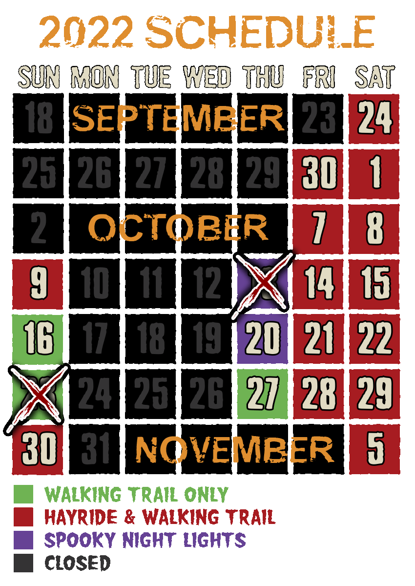 Schedule of Event Dates